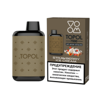 Одноразовая электронная сигарета TOPOL 7000 - Strawberry Ice Cream (Клубничное мороженное)