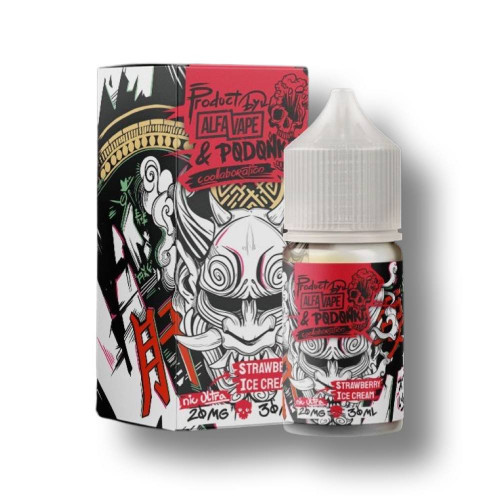 Жидкость Alfa Vape & Podonki Hard Ultra Salt - Strawberry Ice cream 30 мл (20 Ultra)